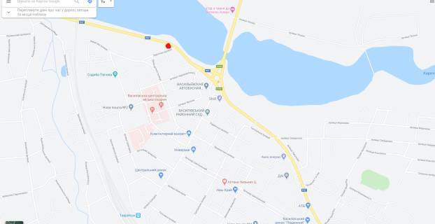 Billboard A in Vasylivka, 6х3  m. Vasil'evka trasa M18. 150m. ot ATB Astr. scheme