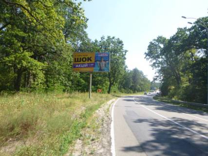 Billboard B in Lviv, 3м x 6м  Mins'ke sose (R02), za 300 metriv do st. Dniprovods'ka, ruh do Kieva, livoruc scheme