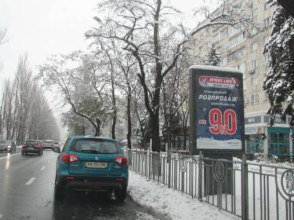 Citylight A in Kyiv, 1.2x1.8  Rusanivs'ka naberezna, 10 (bila Supermarketu "Sil'po" ta restoranu "Murakami") scheme