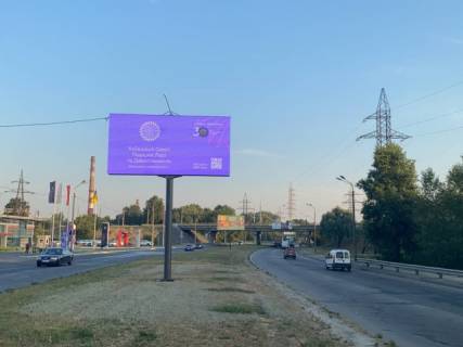 Video Billboard A in Kyiv, 6x3  Bogatirs'ka 1A, (rozpodiluvac), Avtosalon Mitsubishi/Peugeot,  ruh vid Petrivki - 337346 scheme