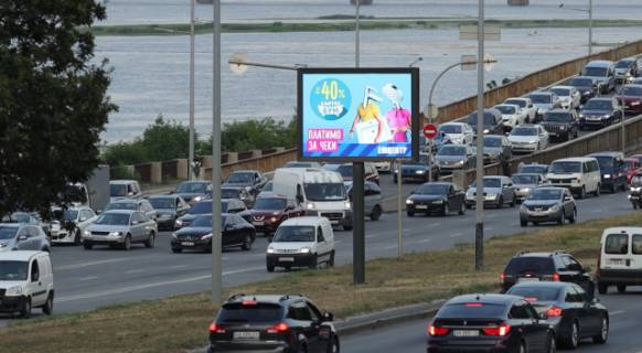 Video Billboard A in Kyiv, 3.14x2.32  Naberezne sose, 25 (rozpodiluvac bila mostu Metro) pisla 100 metriv po hodu vid mostu Metro - 390975 scheme