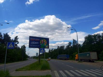 Billboard A in Kyiv, 6x3  Staroborispil'ska (rozpodiluvac), ruh v napramku  M"Borispil's'ka" scheme