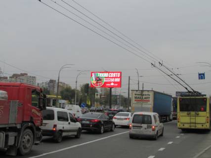 Video Billboard A in Kyiv, 6x3  Suhevica Romana (Generala Vatutina) prospekt, (rozpodiluvac navproti rinku "Desna"), ruh vid Pivnicnogo mostu - 297807 scheme