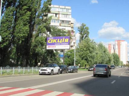 Billboard B in Lviv, 3м x 6м  Ticini Pavla prospekt, 1  (ruh vid Dniprovs'ka naberezna, livoruc) scheme