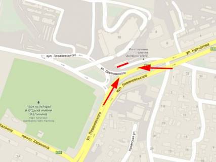 Facade Banners A in Dnipro (Dnipropetrovsk) st. Kurcatova, 10. Dnipropetrovs'kij Avtovokzal. Poruc roztasovanij rinok budivel'nih materialiv "Kurcatovs'kij", recovij rinok "Slov'ans'kij" scheme