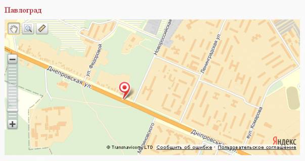 Billboard B in Pavlograd, 3х6  st.Dniprovs'ka, r-n bud. No495 scheme