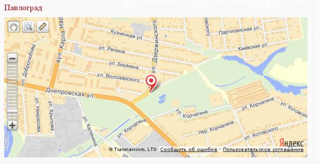 Billboard B in Pavlograd, 3х6  st. Uspens'ka, r-n bud. No149 scheme