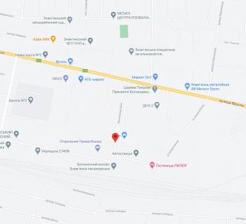 Billboard B in Znam'yanka, 3х6  st. Privokzal'na (bila bud.No1) scheme