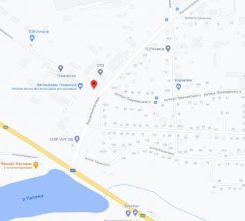 Billboard B in Uman, 3х6  bila budivli No2 po st. Vokzal'nij scheme