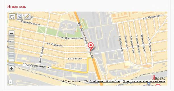 Billboard B in Nikopol, 3х6  perehresta st.Elektrometalurgiv ta st.Peredovikiv scheme