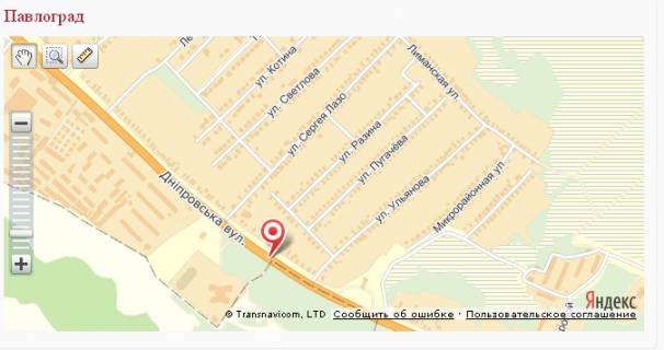 Billboard B in Pavlograd, 3х6  st. Dniprovs'ka, r-n bud. No383 scheme