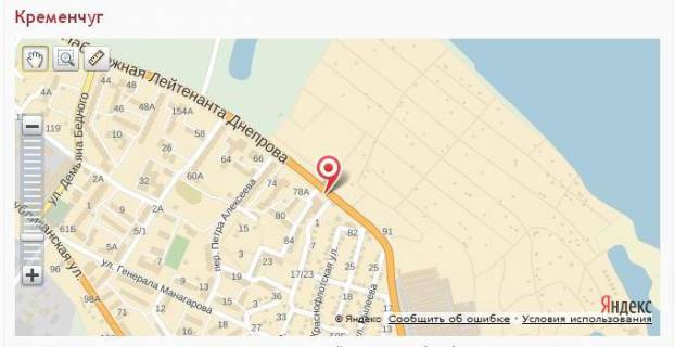 Billboard A in Kremenchuk, 3х6  naberezna Lejtenanta Dniprova, 82 scheme