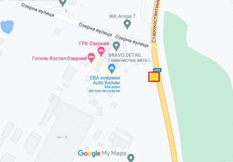 Billboard B in Khmelnitsky Староконстянтинівське шосе(Дендропарк) scheme