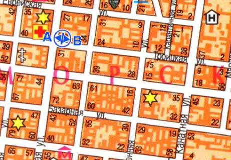 Citylight A in Odessa, 1.8x1.2  Troic'ka st., 30 - Risel'evs'ka st., 29 A
 scheme