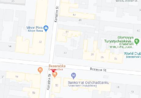 Citylight A in Odessa Kanatnaa st., 53 - Bazarnaa st. scheme