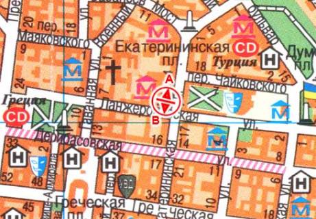 Citylight A in Odessa, 1.8x1.2  Katerinins'ka st., 12 scheme