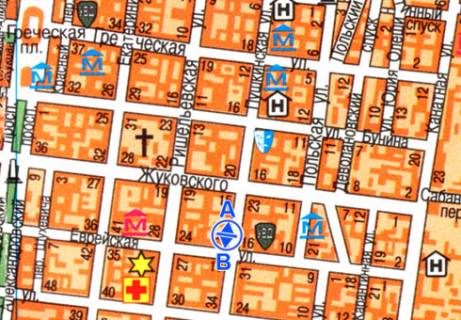 Citylight B in Odessa, 1.8x1.2  Puskins'ka st., 26 scheme