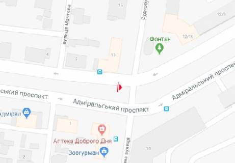 Citylight A in Odessa, 1.8x1.2  Admiral's'kij av. - Sudnobudivna st., 13 (shemaNo31) scheme