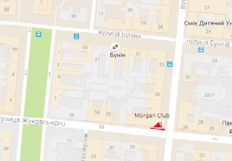 Citylight A in Odessa Zukovskogo st., 30 - Ekaterininskaa st. scheme