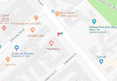 Citylight A in Odessa, 1.8x1.2  Sofiivs'ka st. - Ol'giivs'ka st., zupinka scheme