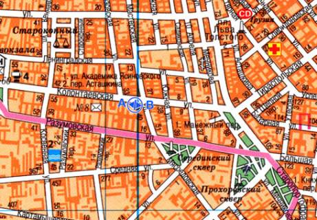 Citylight B in Odessa, 1.8x1.2  Kolontaivs'ka st. - Majsters'ka st. , zupinka 1 scheme