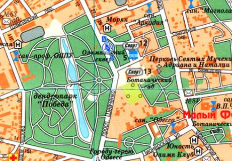 Citylight A in Odessa, 1.8x1.2  Sevcenka av. (Olimpijs'kij skver) scheme