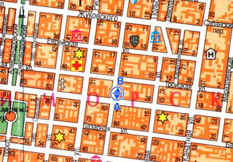 Citylight B in Odessa, 1.8x1.2  Puskins'ka st., 39 scheme