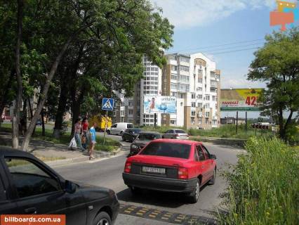 Billboard A in Zaporizhzhya, 3x6  026_Zaporizza_st. Sergia Zors'kogo (kol. Gagarina)/ st. Patrioticna Photo 1
