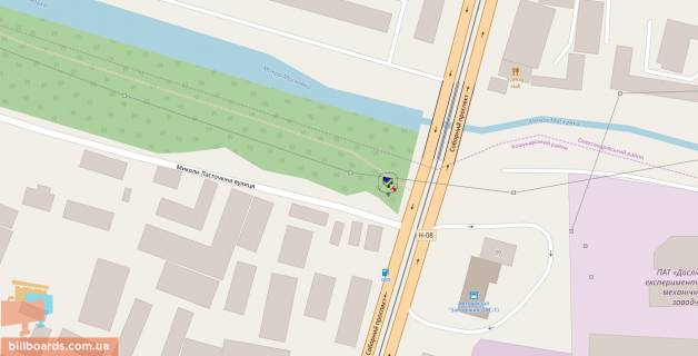 Billboard A in Zaporizhzhya, 3x6  av. Lenina - st. Capaeva Central'nyj avtovokzal scheme