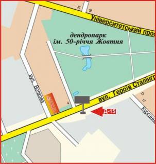 Billboard A in Kropyvnytskyi (Kirovograd), 3x6  st.Geroiv Stalingradu scheme