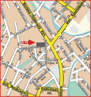 Billboard + in Kropyvnytskyi (Kirovograd) st.Sadova scheme