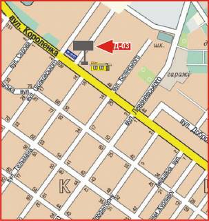 Billboard A in Kropyvnytskyi (Kirovograd) vugol st. Korolenka-Kujbiseva scheme