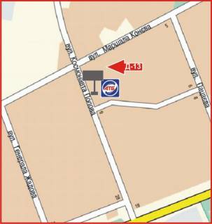 Billboard B in Kropyvnytskyi (Kirovograd), 3x6  (bila ATB) scheme