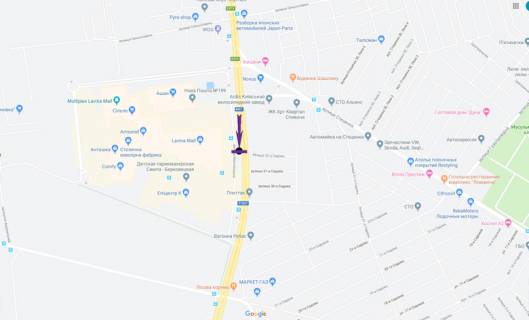 Prismatron, Prism A in Kyiv, 6 X 3 м  av. Akademika Palladina, naproti vhodu v TRC Lavina - 270900 scheme