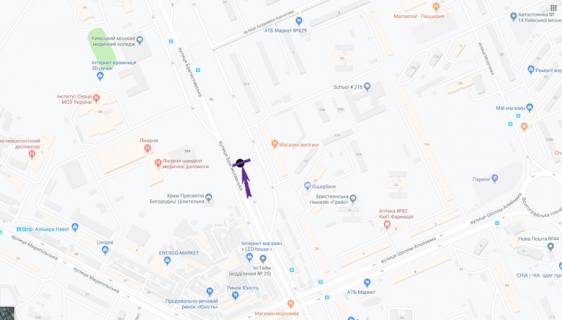 Prismatron, Prism A in Kyiv, 6 X 3 м  st. Bratislavs'ka, 34 - 270684 scheme