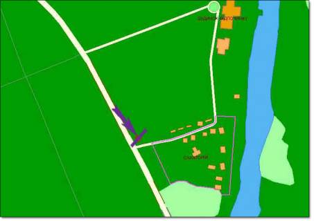 Prismatron, Prism B in Kiev roads, 6 X 3 м  Stolicne sose / sanatorij  "Zovten'" - 270630 scheme
