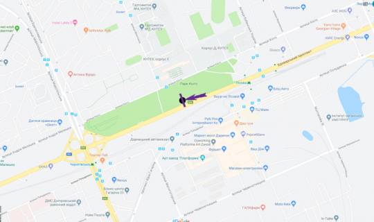 Prismatron, Prism A in Kyiv, 6 X 3 м  av. Brovars'kij,  navproti st. Kioto, 19, KNTEU - 270701 scheme