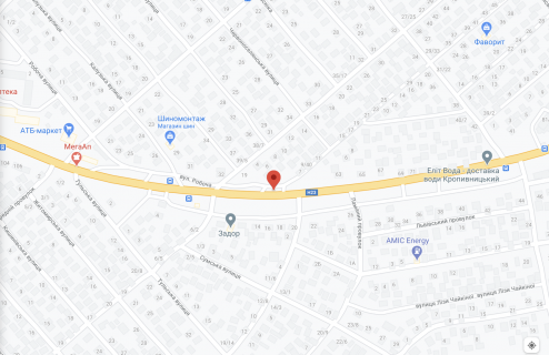 Billboard A in Kropyvnytskyi (Kirovograd) st.M.Levits'kogo scheme