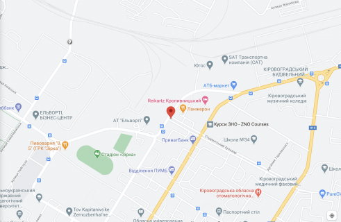 Billboard B in Kropyvnytskyi (Kirovograd) st. Guzara scheme