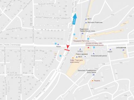 Video Billboard B in Kharkiv, 6x3  L'va Landau pr-t + Geroev Stalingrada pr-t,136d, iz centra (gipermarket "Klass", "Kommunal'nyj Rynok") - 295704 scheme