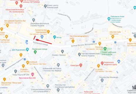 Video Billboard A in Kyiv, 8,5х12,0  L'vivs'ka plosa, 8a - 381809 scheme
