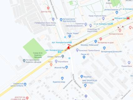 Video Billboard B in Kharkiv, 6x3  Poltavskij slah st., 156 -  Holodnogorskaa st., v centr (supermarkety "KLASS", "ROST", rynok "Skazka") - 295716 scheme