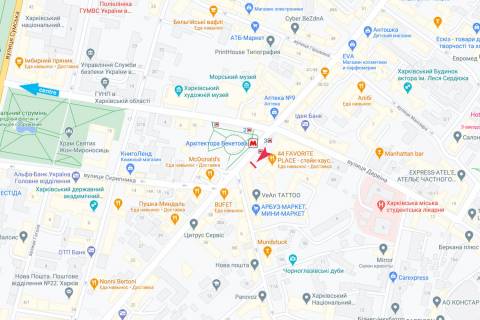 Video Billboard A in Kharkiv, 11,52х6,72  Григорія Сковороди (Пушкінська) вул. , м. Архитектора Бекетова, з центру (направлення до ТРЦ Нікольский) - 532153 scheme