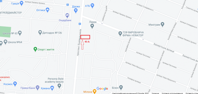 Billboard A in Mariupol, 3х6  av. Stroitelej 177 scheme