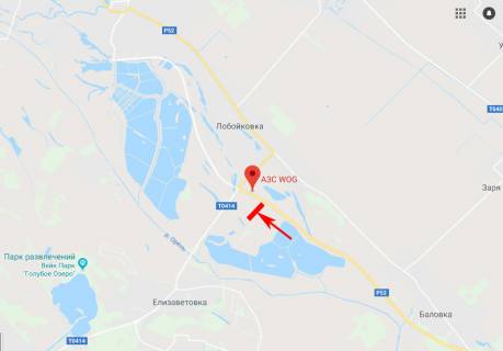 Billboard B in Dnipro trasi, 3x6  Balivka - Lobojkivka - Elizavetivka, napram do m. Kam'ans'ke scheme