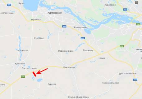 Billboard B in Svitlogirske, 3,15 x 6,15  Krivoriz'ke sose - na povoroti do s. Krinicki, s. Svitlogirs'ke, v storonu m. Krivij Rig scheme