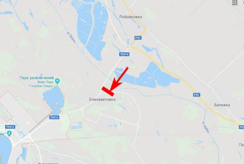 Billboard B in Elizavetivka, 3x6  s. Elizavetivka, napram v m. Kam'ans'ke scheme