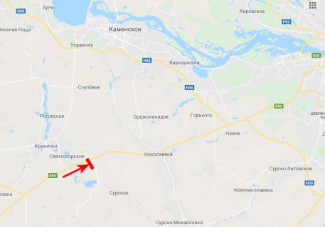 Billboard A in Zaporizhzhya Krivoriz'ke sose - na povoroti do s. Krinicki, s. Svitlogirs'ke, v storonu m. Dnepr scheme