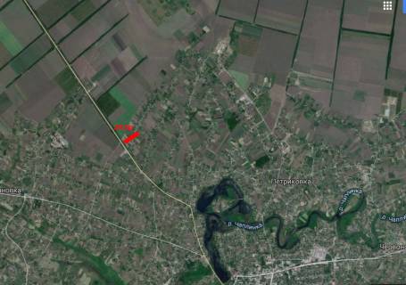 Billboard B in Petrikovka, 3x6  Caricanka - Dnipro, v storonu m. Dnipro, s. Petrikivka scheme