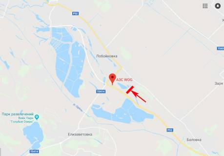 Billboard A in Dnipro trasi, 3x6  Balivka - Lobojkivka - Elizavetivka, napram do m. Kam'ans'ke scheme